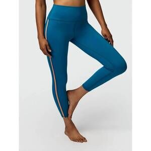 NEW SPIRITUAL GANGSTER ada high waist 7/8 side stripe legging in dark turquoise